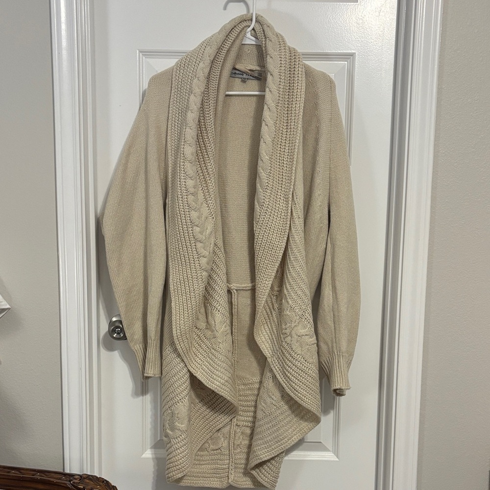 Absolutely Famous Cream Cable Knit Cardigan